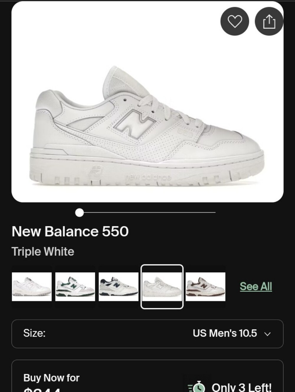 New Balance Men's Sneakers in Triple White